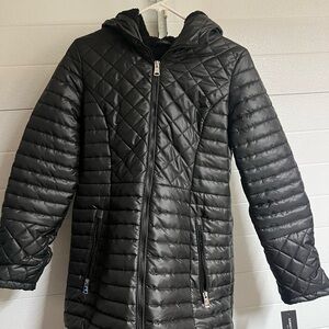 Women’s Kenneth Cole New York XS puffer black jacket NEW NWT